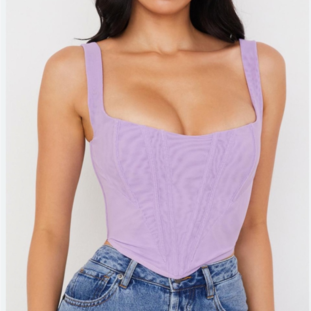 House of CB Ninetta Lilac Corset Top